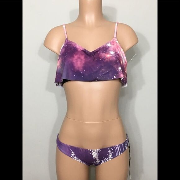 New. WILDFOX Fireworks Drape bikini. S-top/XS-bottoms - Picture 4 of 7